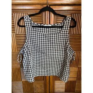 American Eagle Gingham tie-side tank size XL